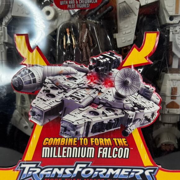 Star Wars Transformers: Millennium Falcon Han Solo & Chewbacca 2006 Damaged! - Picture 3 of 7